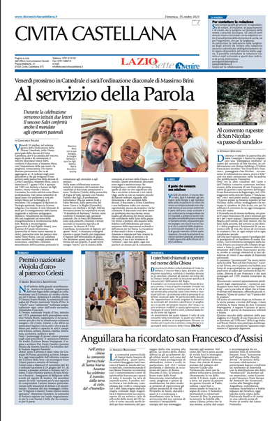 Avvenire - pagina diocesana del 15/10/2023